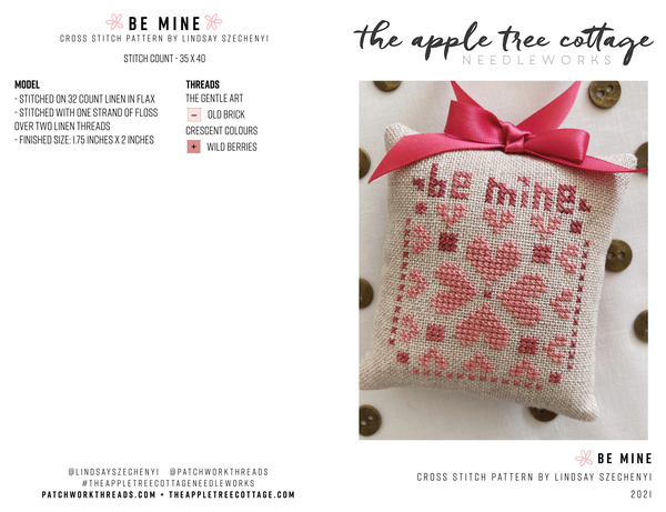 Be Mine Cross Stitch Pattern (PDF Download)